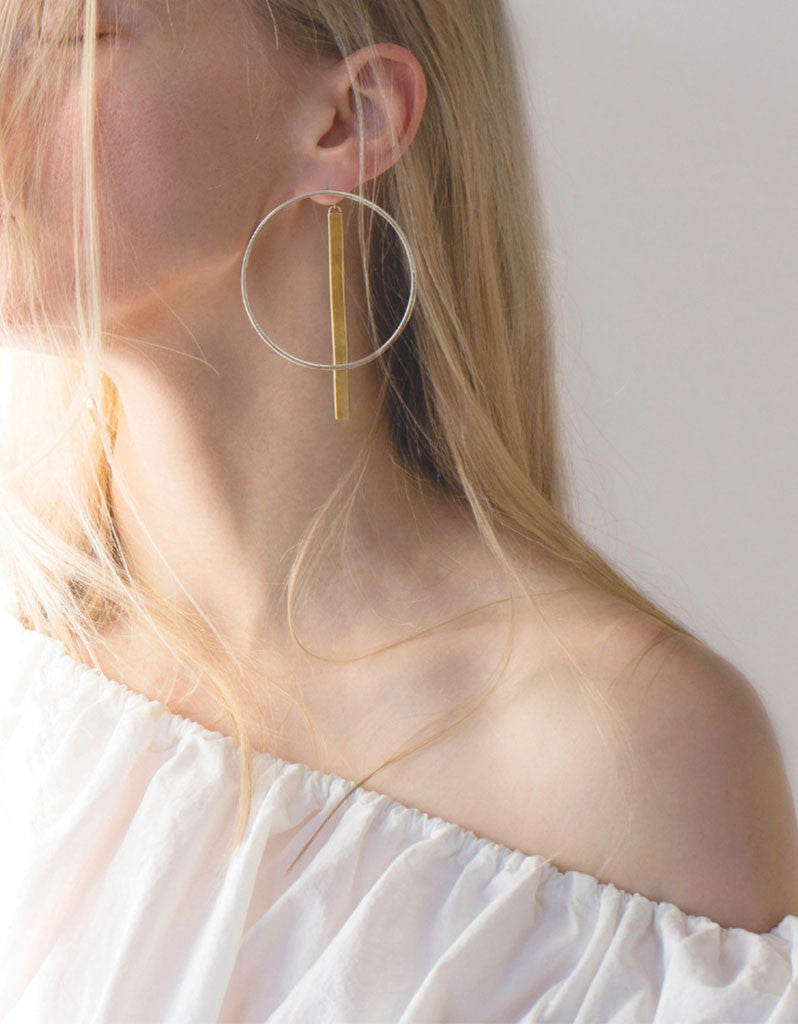 Premium Jenny Bird Zenith Hoops in Gold/Silver – Ultimate Minimalist Style
