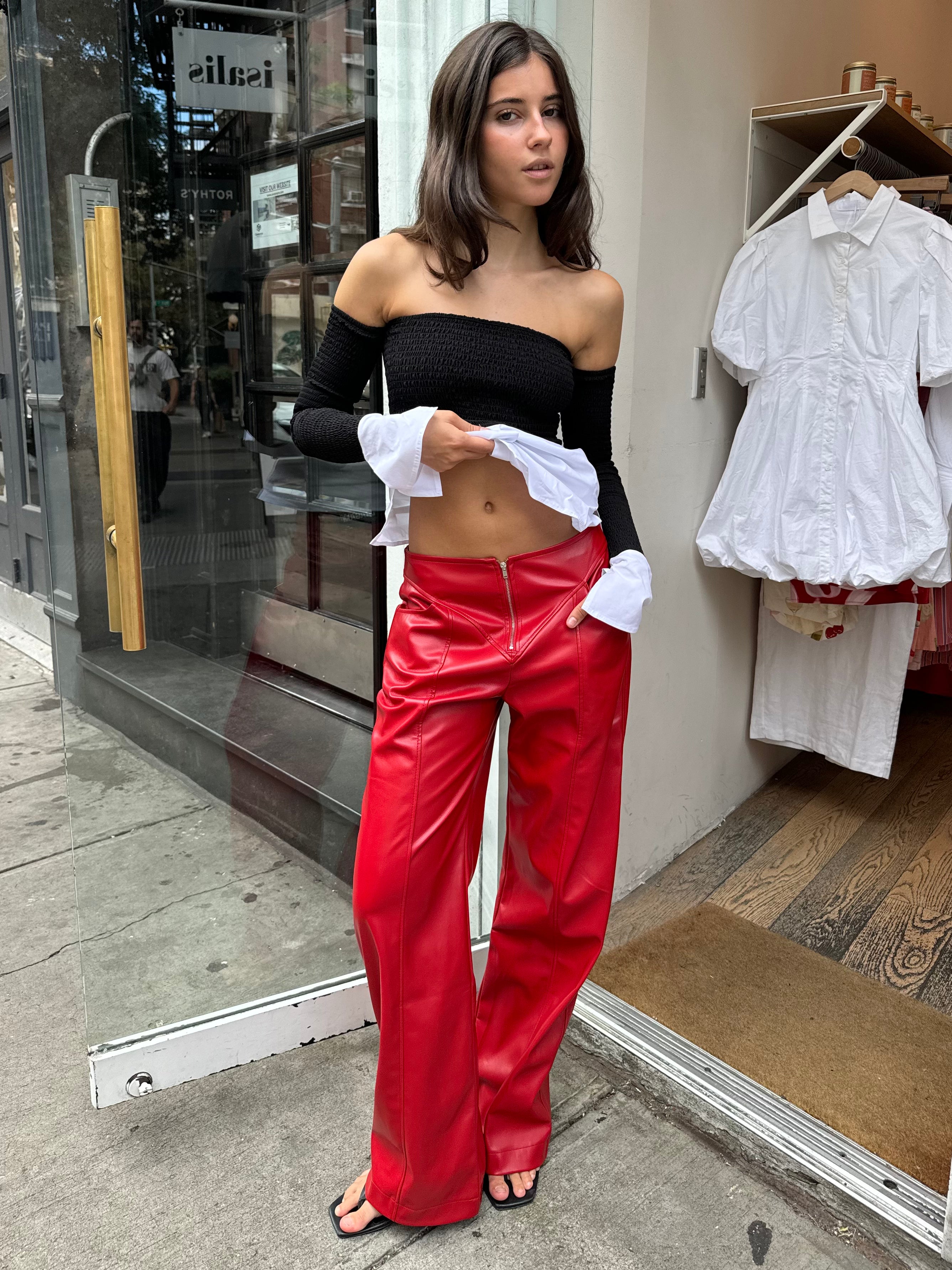 Premium Phoenix Red Faux Leather Pants - Ultimate Style Upgrade
