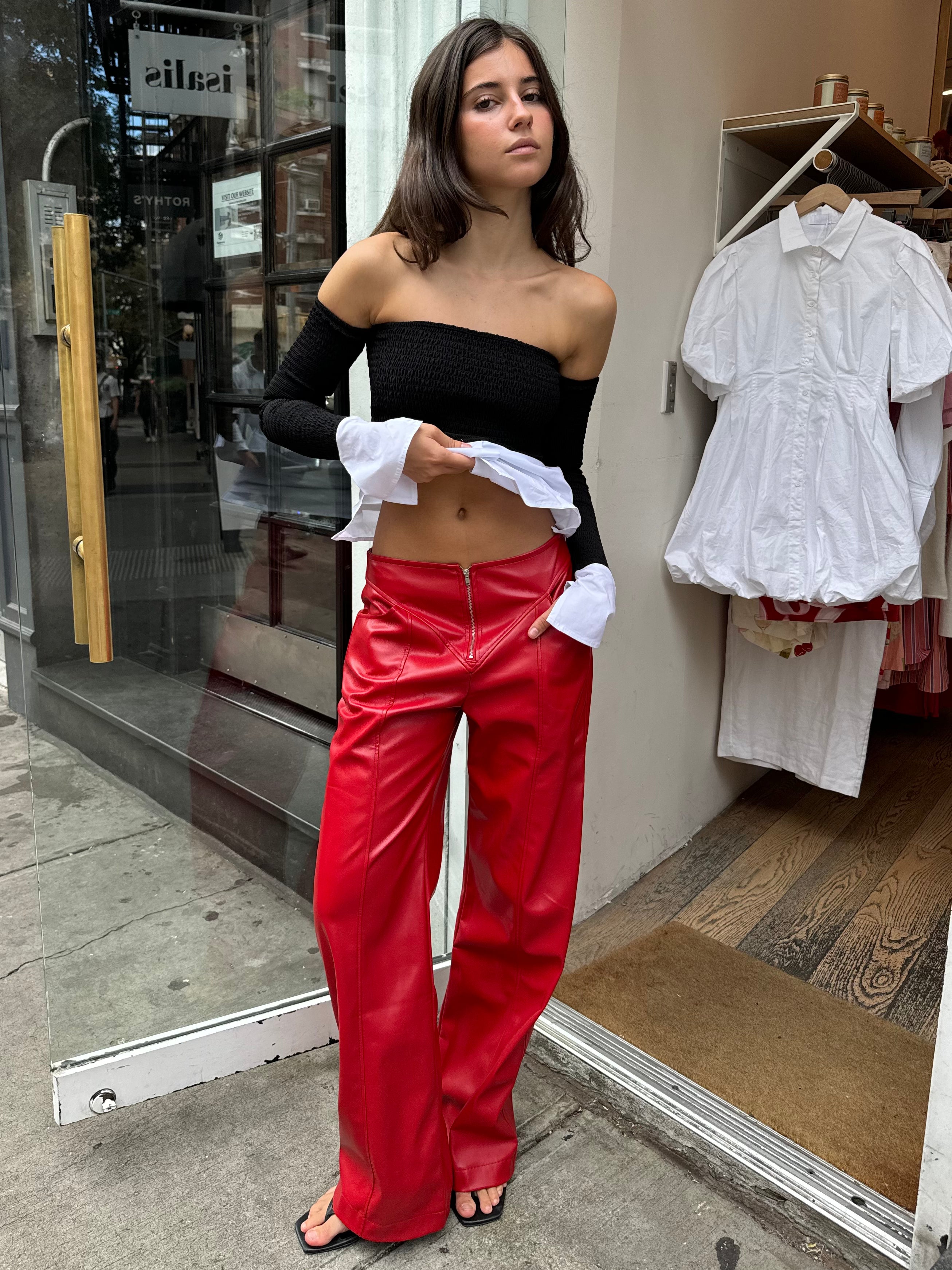 Premium Phoenix Red Faux Leather Pants - Ultimate Style Upgrade