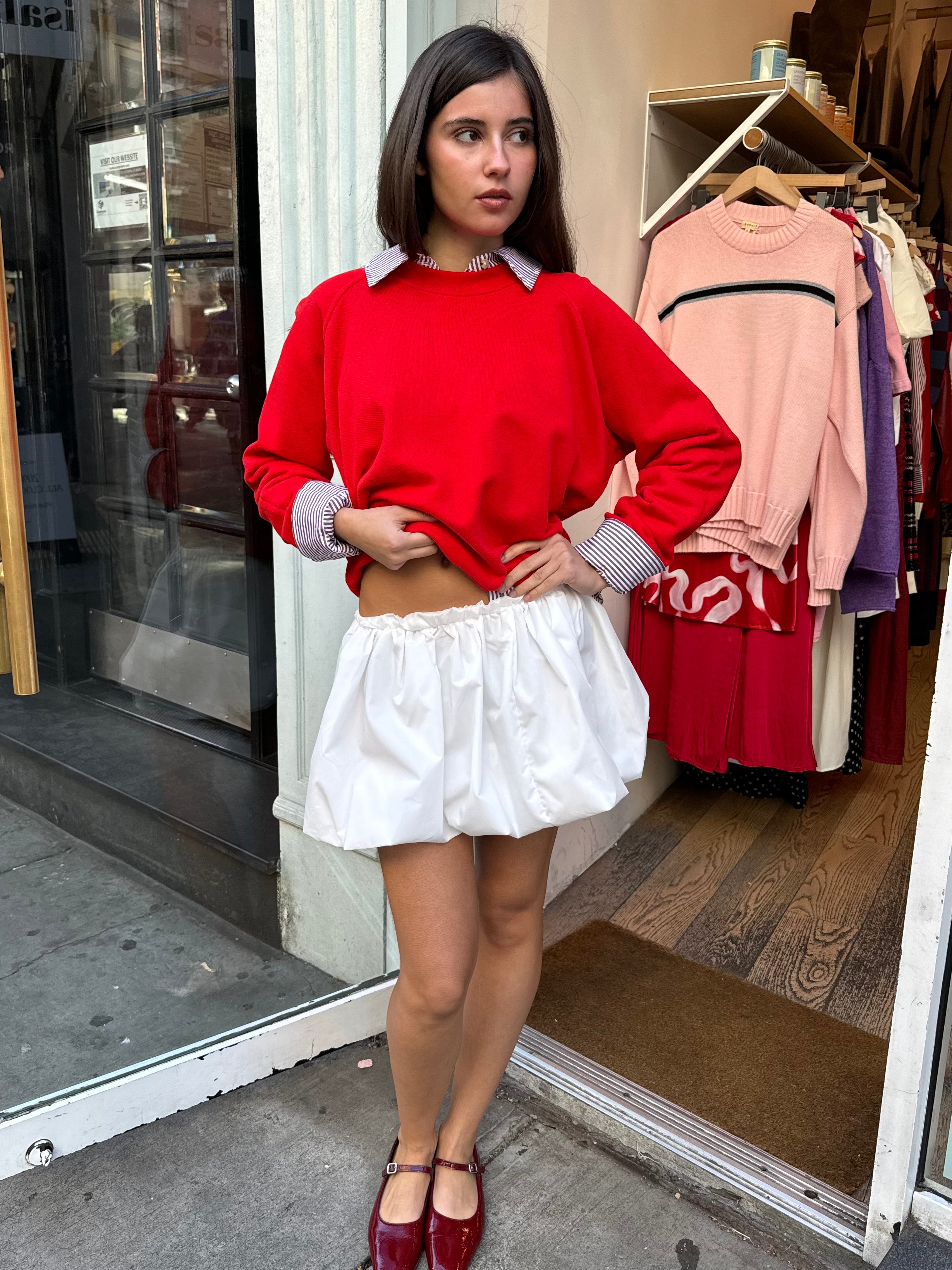 Ultimate Ester Bubble Mini Skirt - White