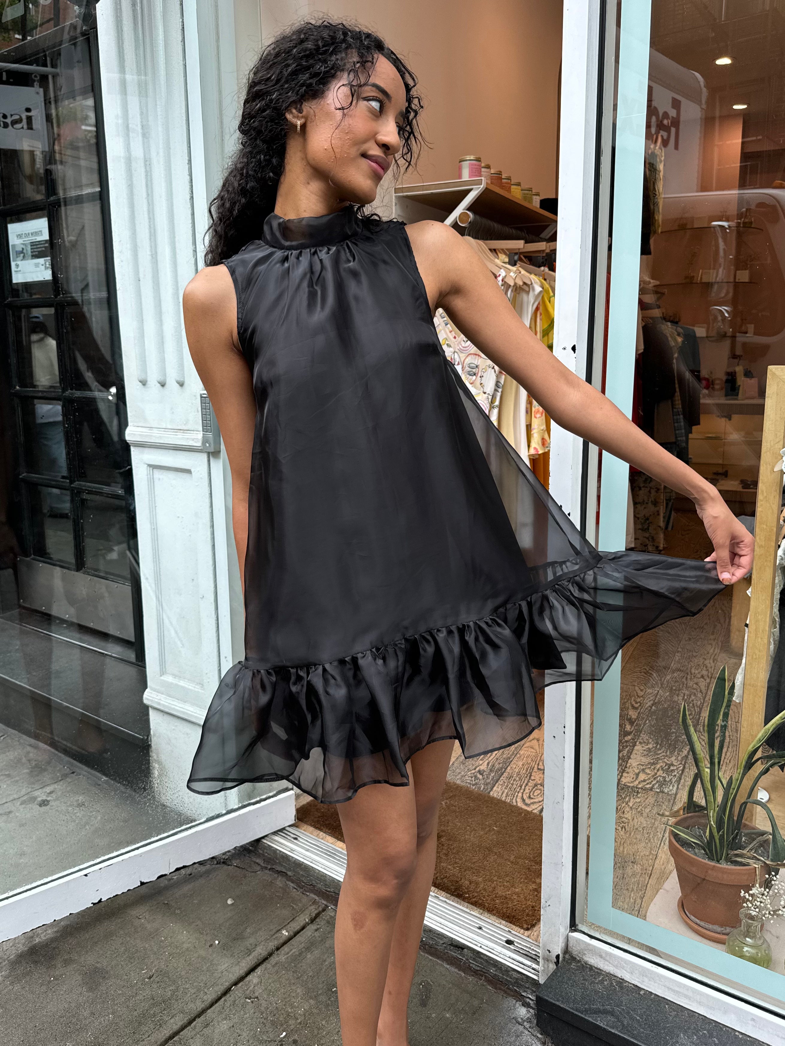 Premium Monet Black Dress - Ultimate Elegance