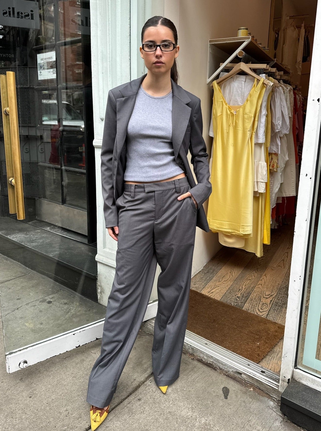 Premium Athalia Stone Grey Trousers - Ultimate Comfort & Style