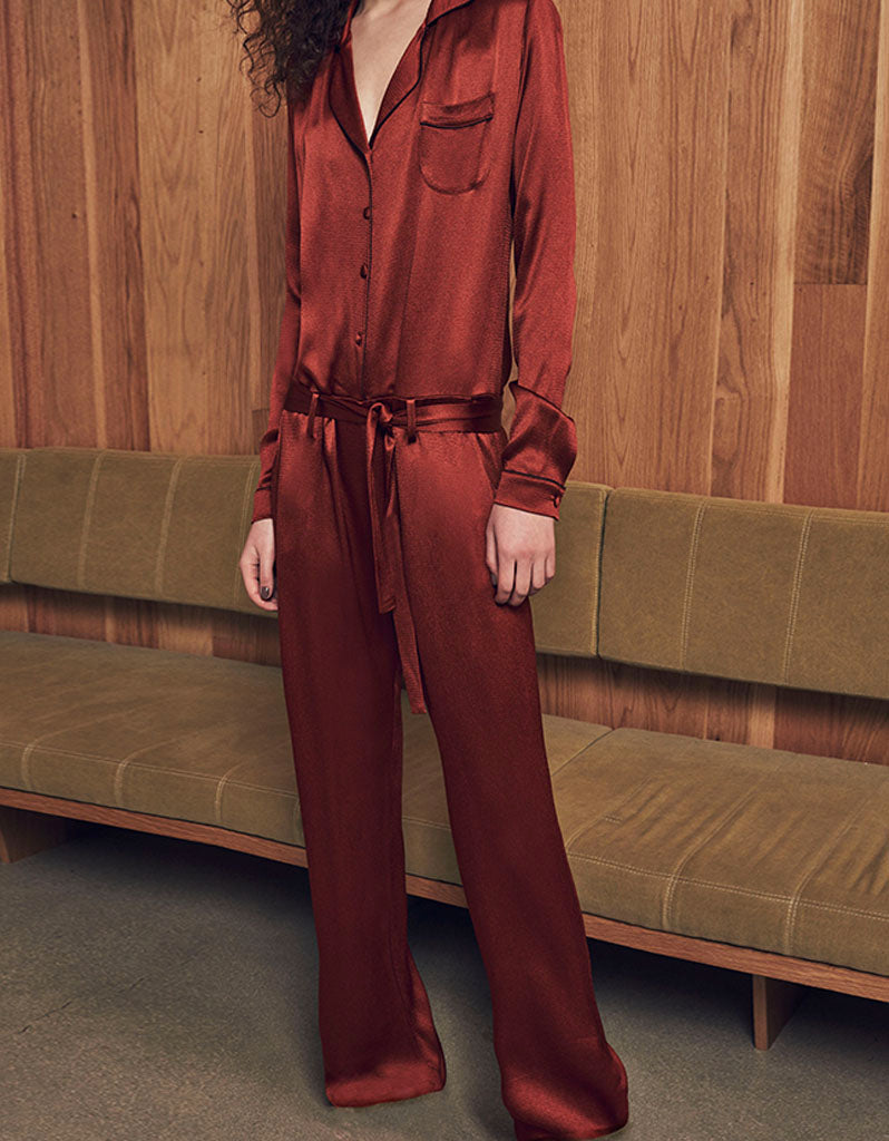 Premium Alexis Gilda Jumpsuit - Rust Elegance