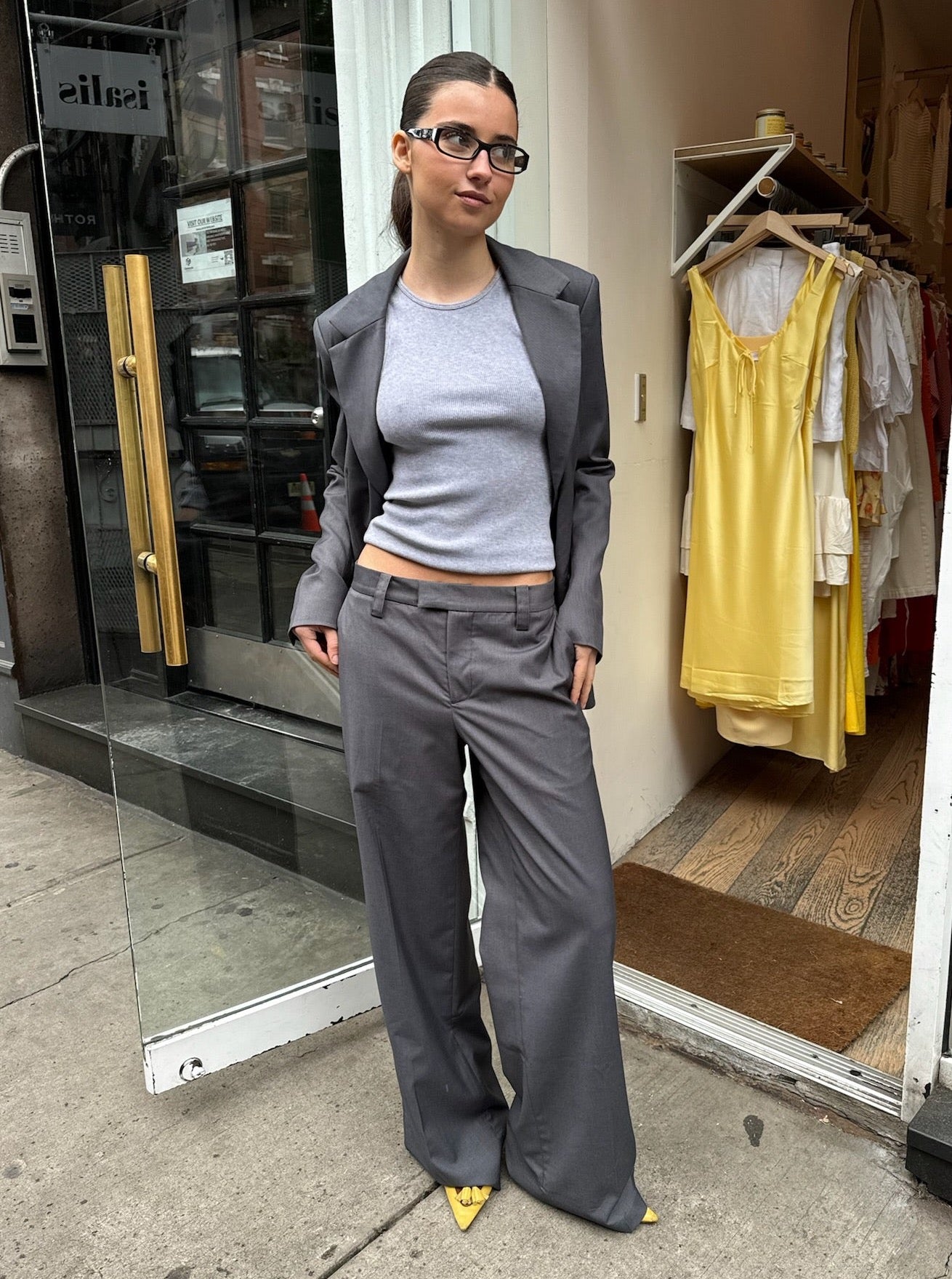 Premium Athalia Stone Grey Trousers - Ultimate Comfort & Style