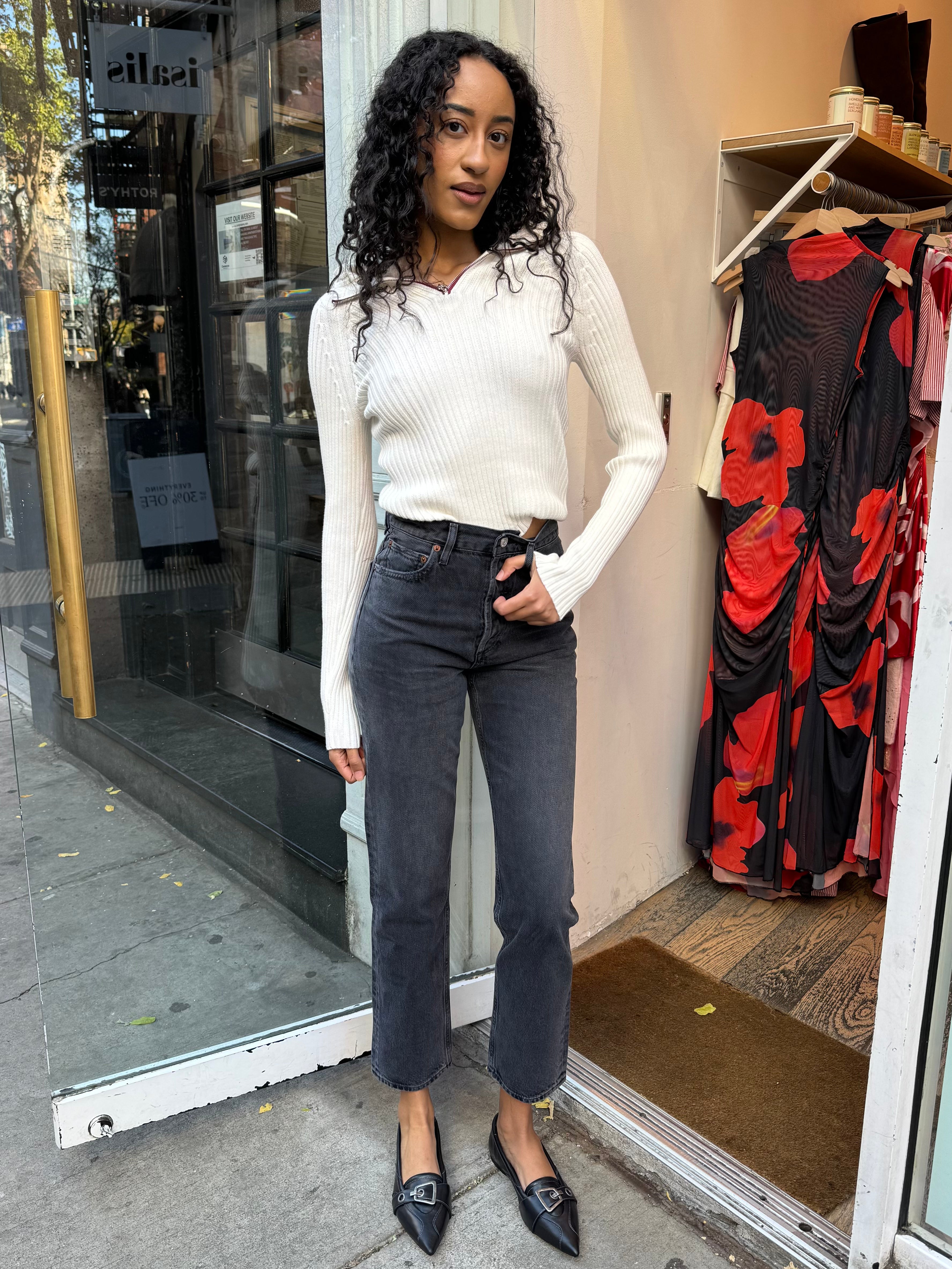 Premium 90's Pinch Waist Jean in Hitch - Ultimate Vintage Fit