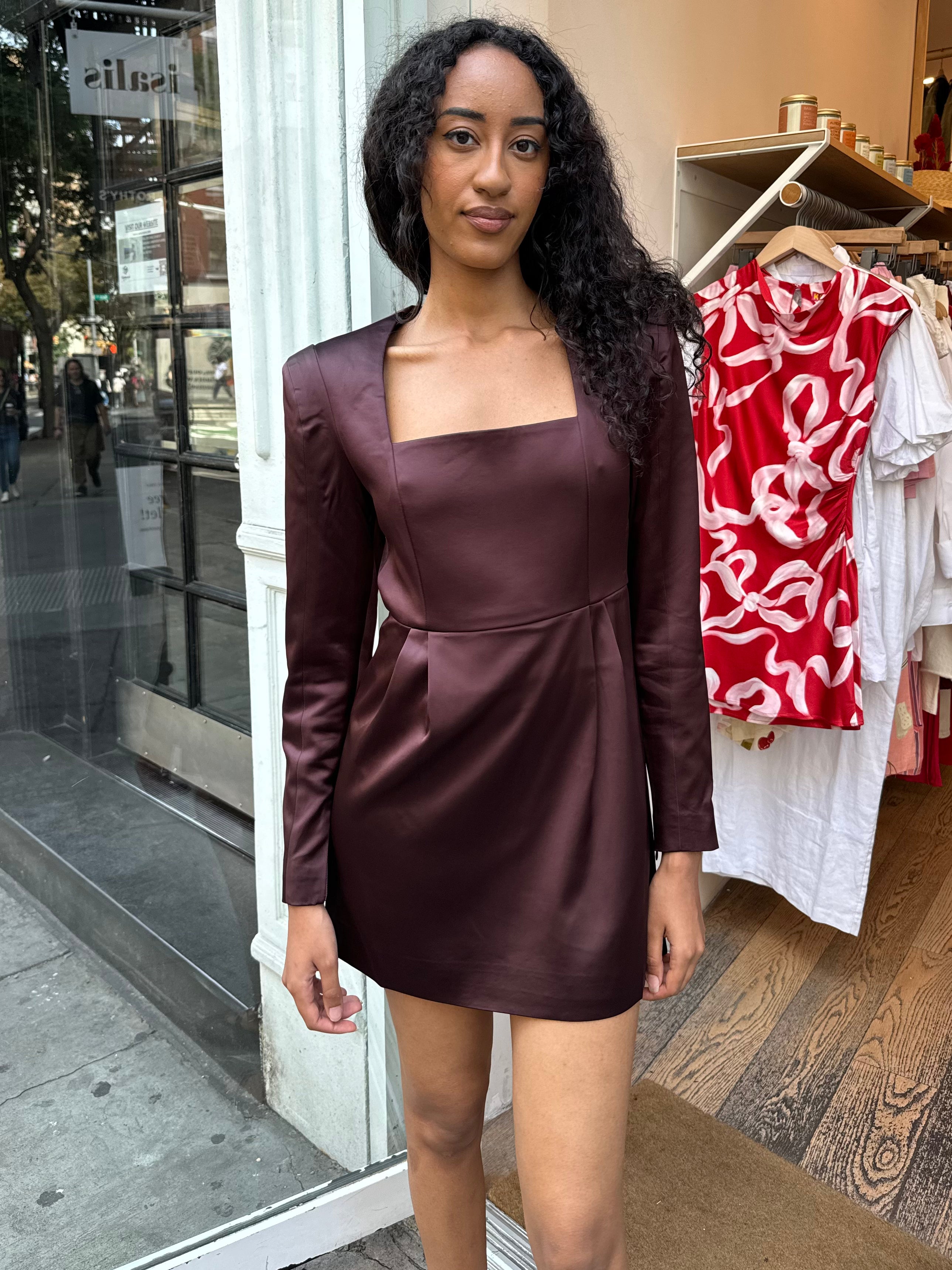 Premium Valentina Chocolate Brown Dress