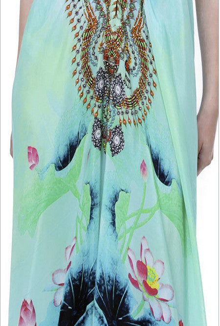 Premium Shahida Parides Lotus 3-Way Styling Dress in Aqua Green
