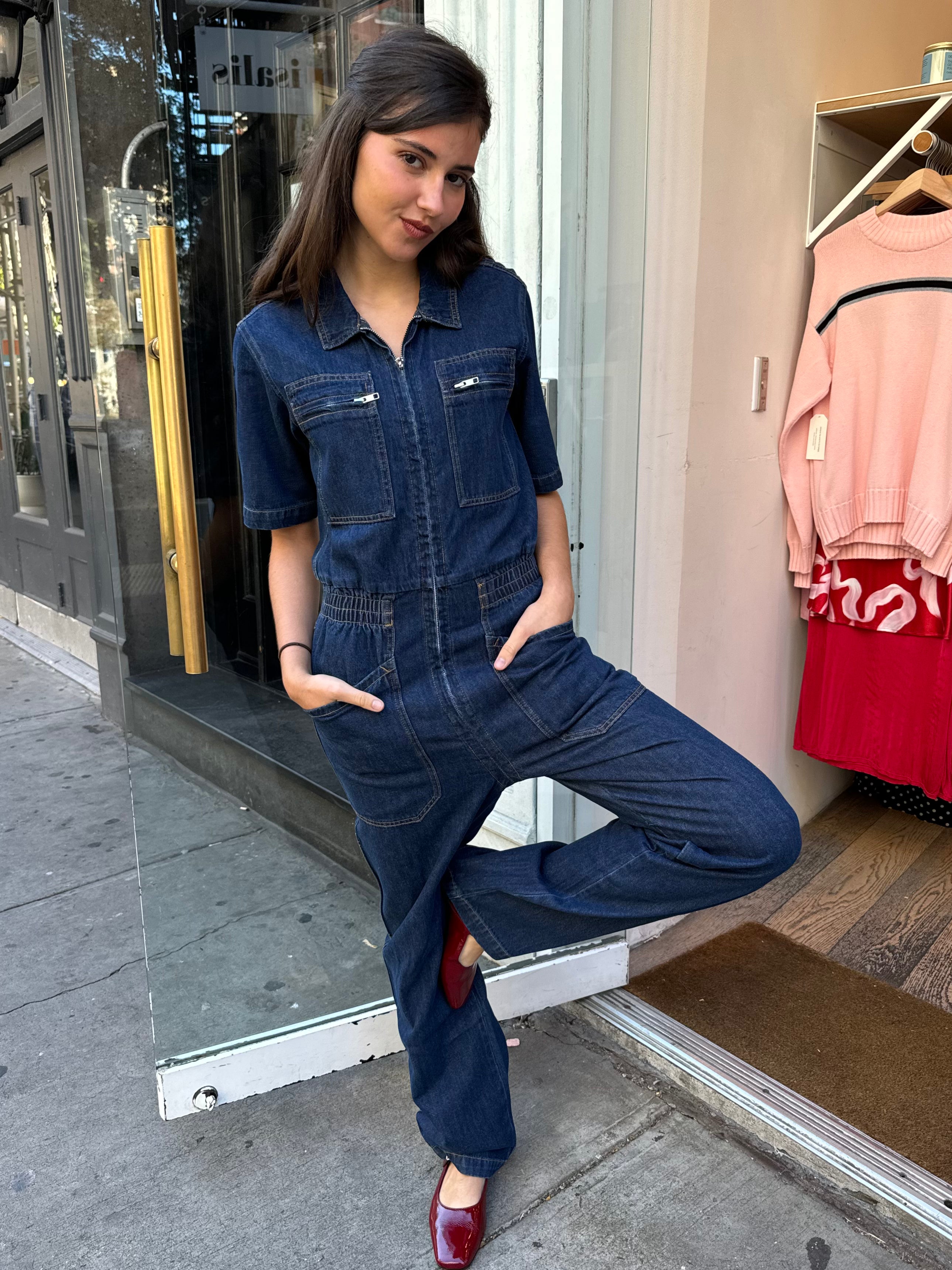 Premium Danny SS Boilersuit - Indigo Blue Ultimate Comfort