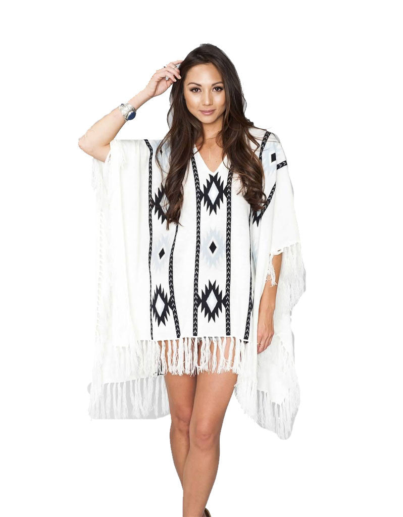 Premium Baja Fringe Poncho - Morning Star | Show Me Your Mumu