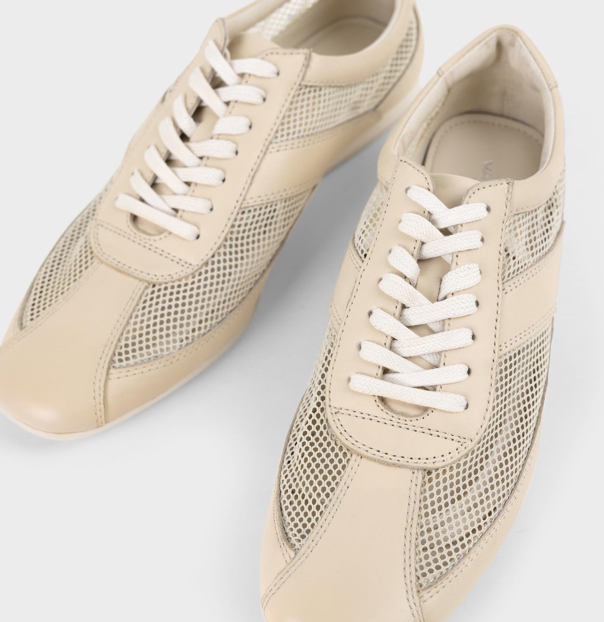 Premium Hillary Sneakers in Vanilla Leather/Mesh - Ultimate Comfort & Style