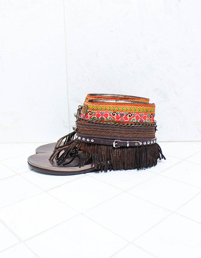 Premium Handmade Boho Sandals in Brown | Size 41 | Exclusive Design