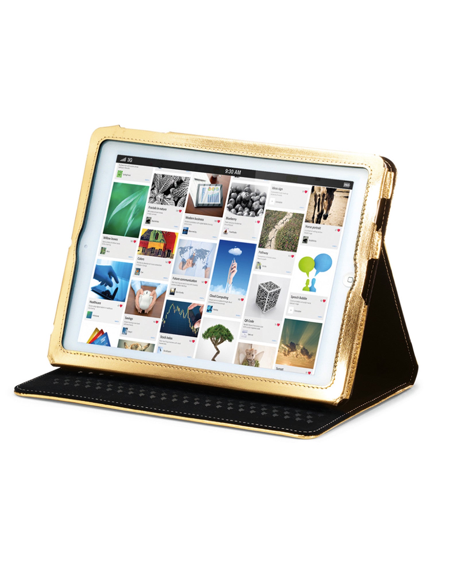 Premium Metallic iPad Case with Stand & Clean Screen Technology