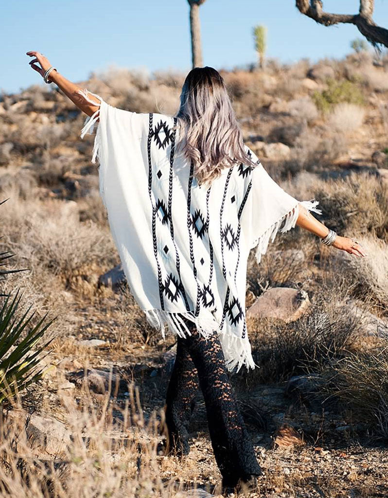 Premium Baja Fringe Poncho - Morning Star | Show Me Your Mumu