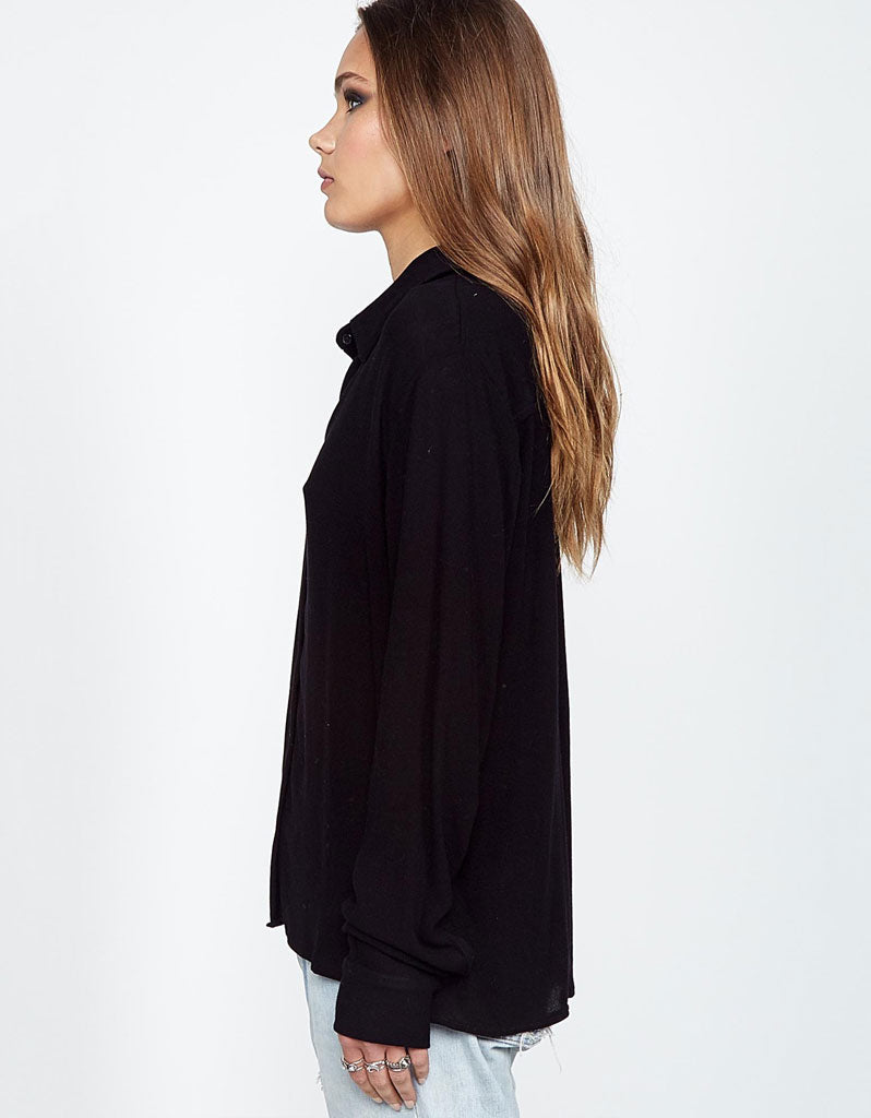 Michael Lauren Keller Premium Button-Up Shirt - Ultimate Black