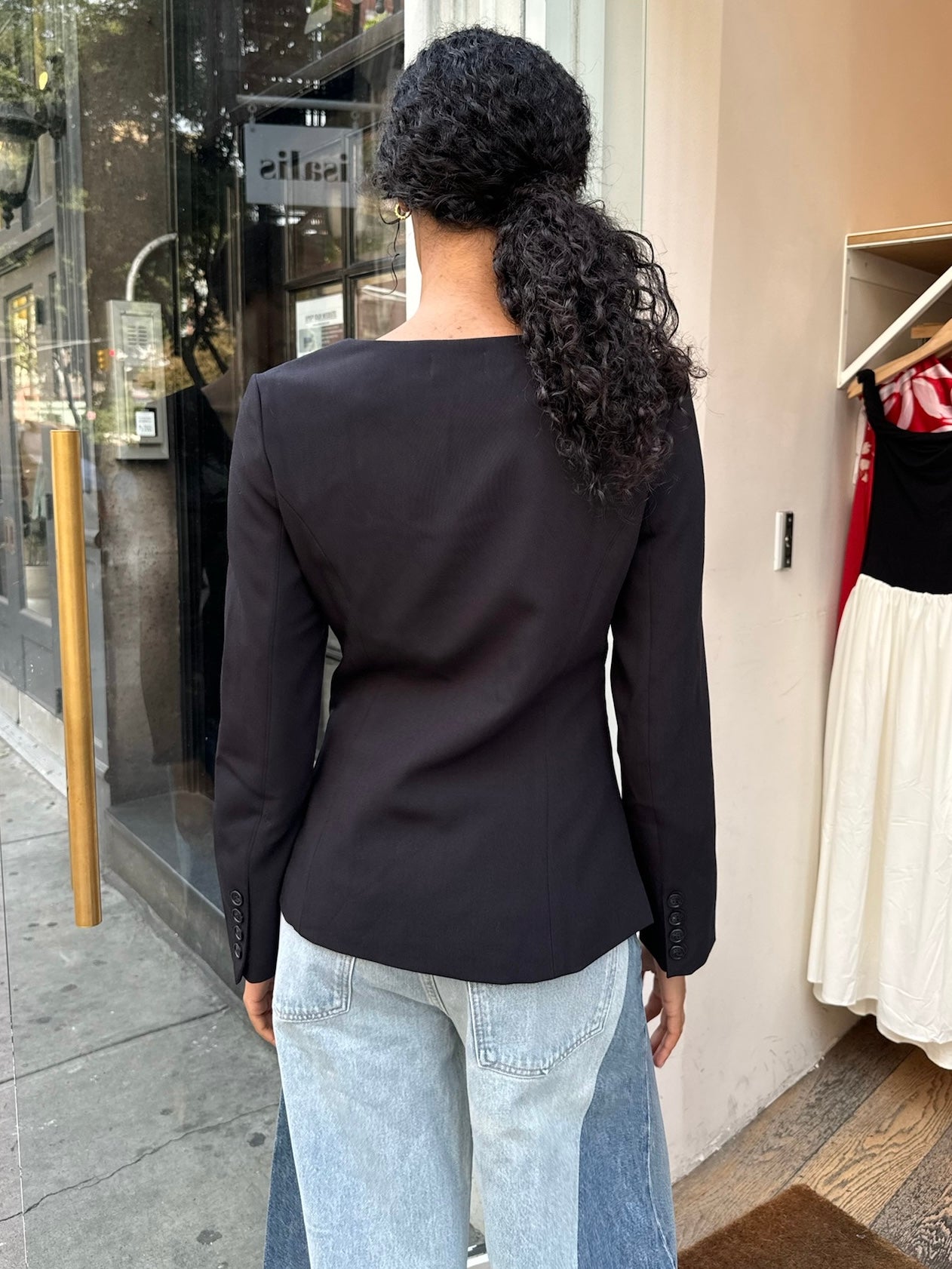 Premium Olga Button-Down Jacket - Ultimate Black Edition