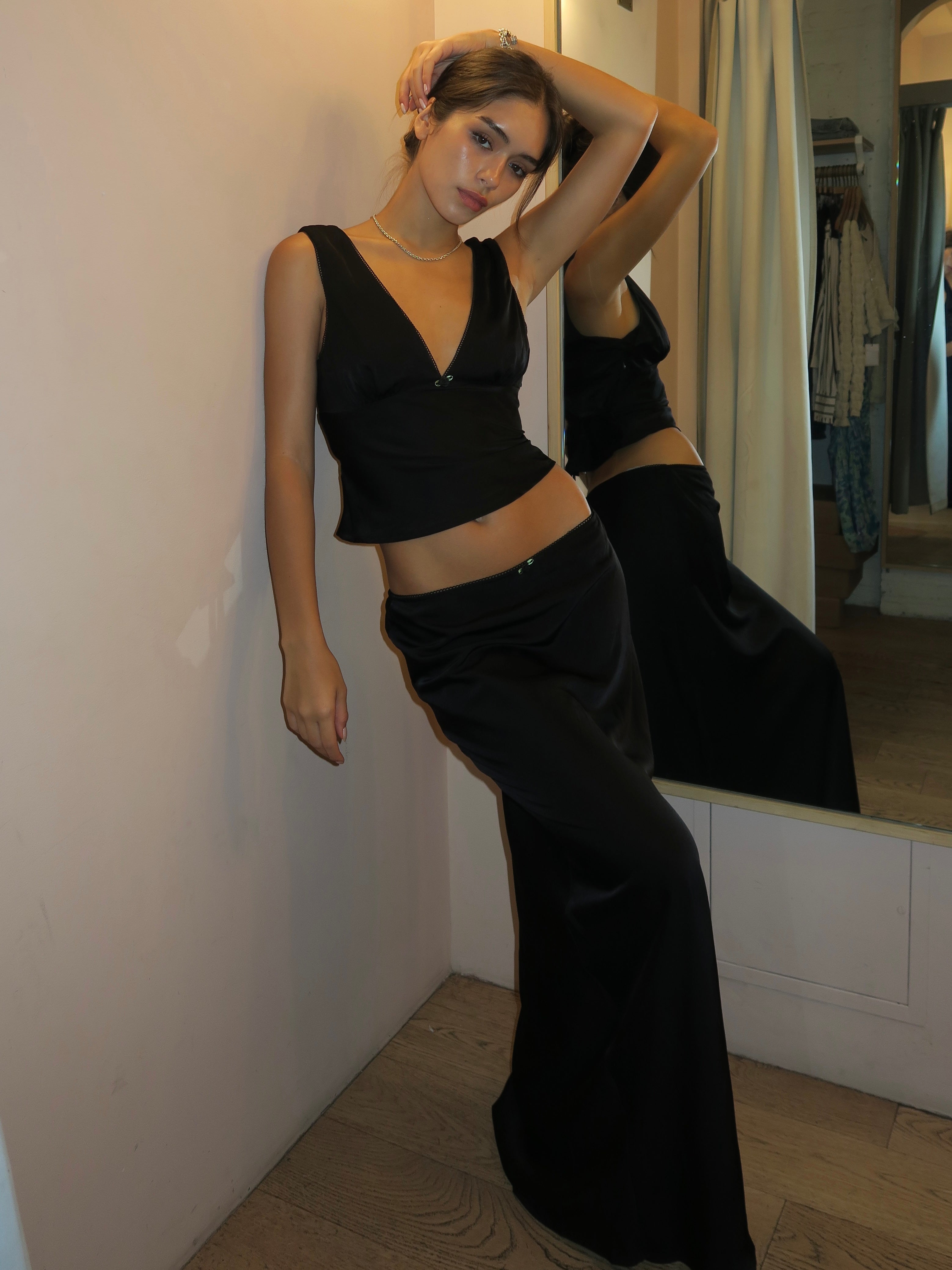 Premium Ravello Rose Skirt - Ultimate Black Edition