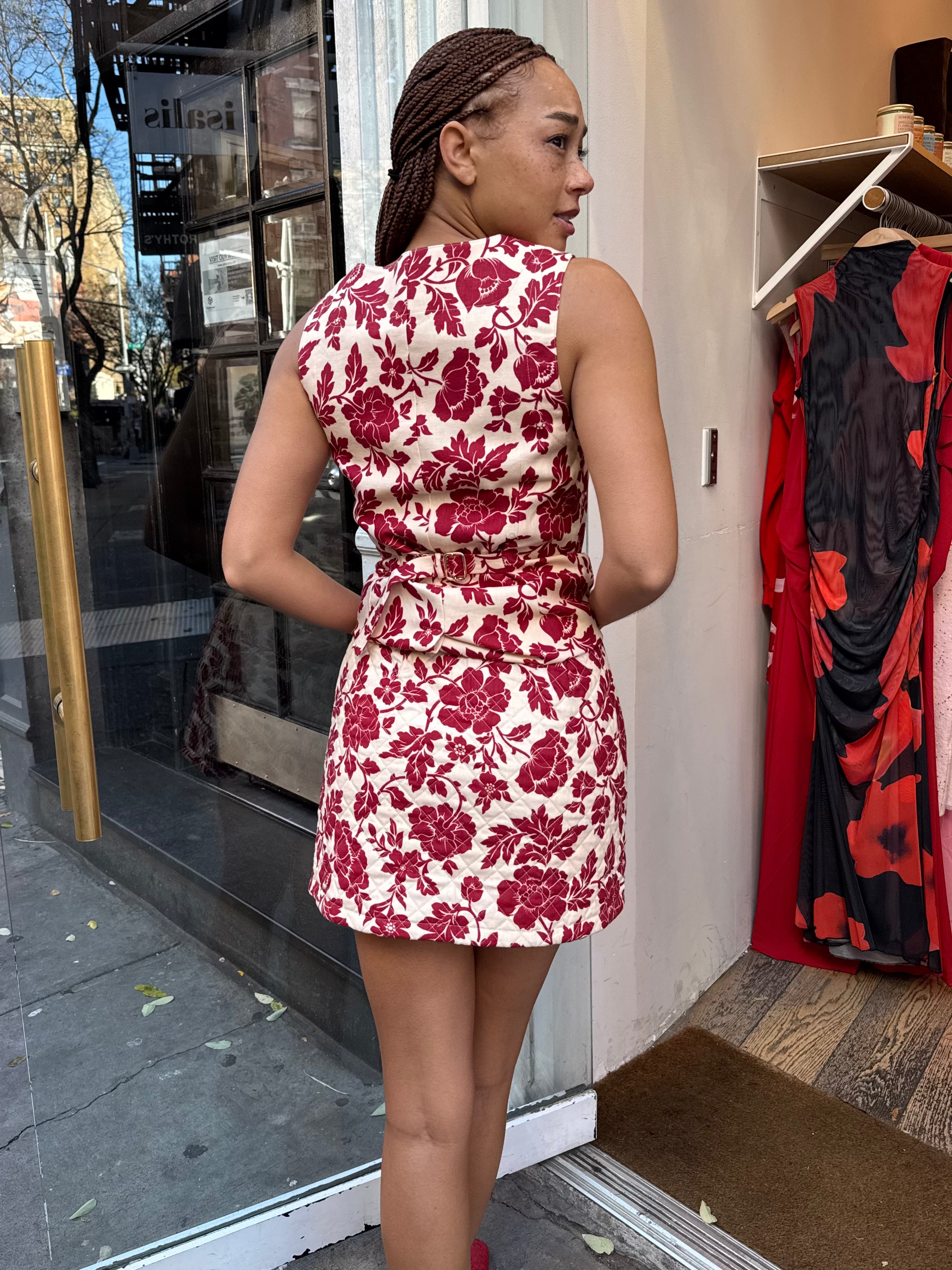 Premium Romeo Mini Skirt - Deep Red/Oat | Ultimate Style Upgrade