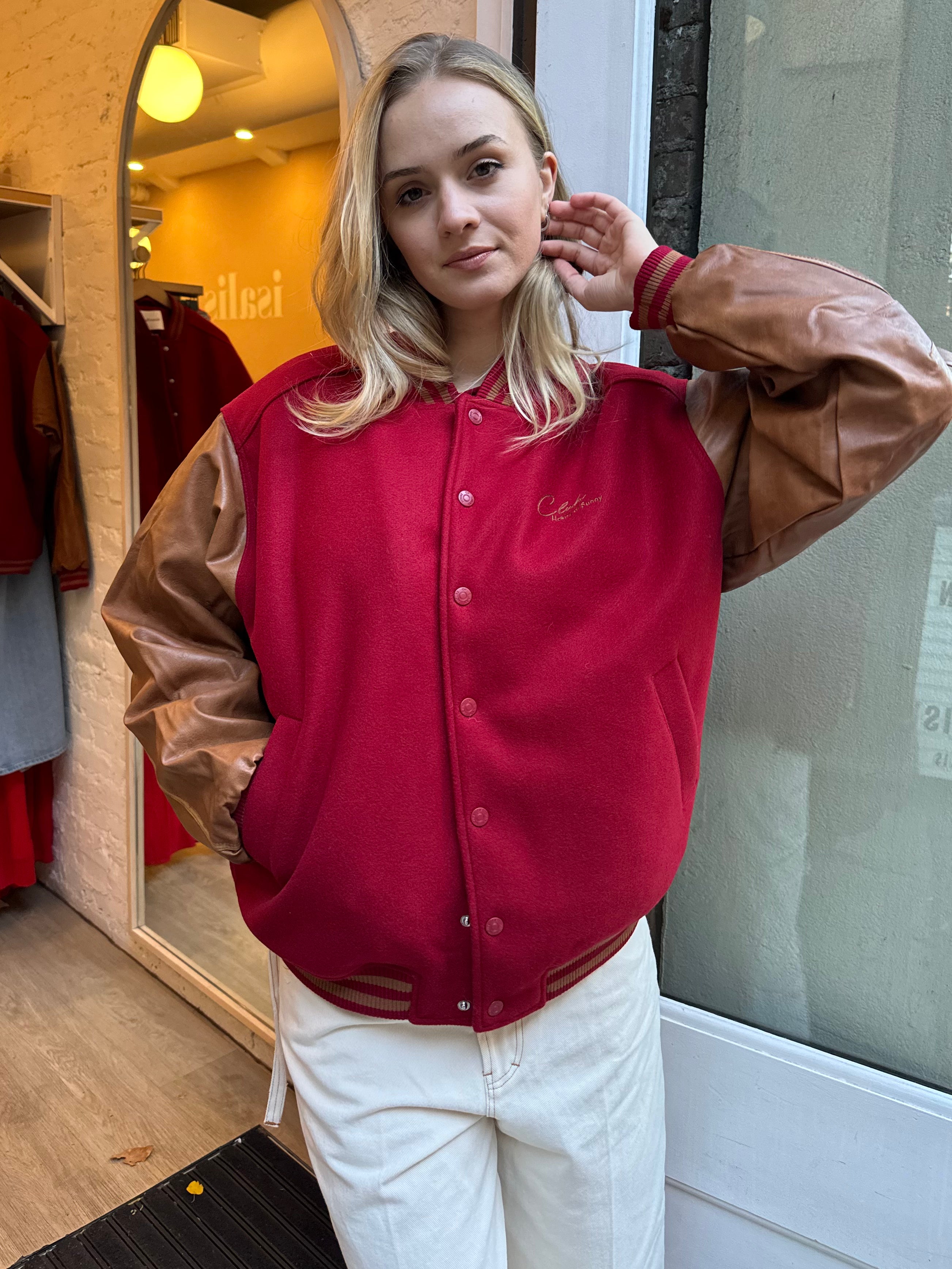 Premium Red Varsity Bomber Jacket - Ultimate Style Upgrade