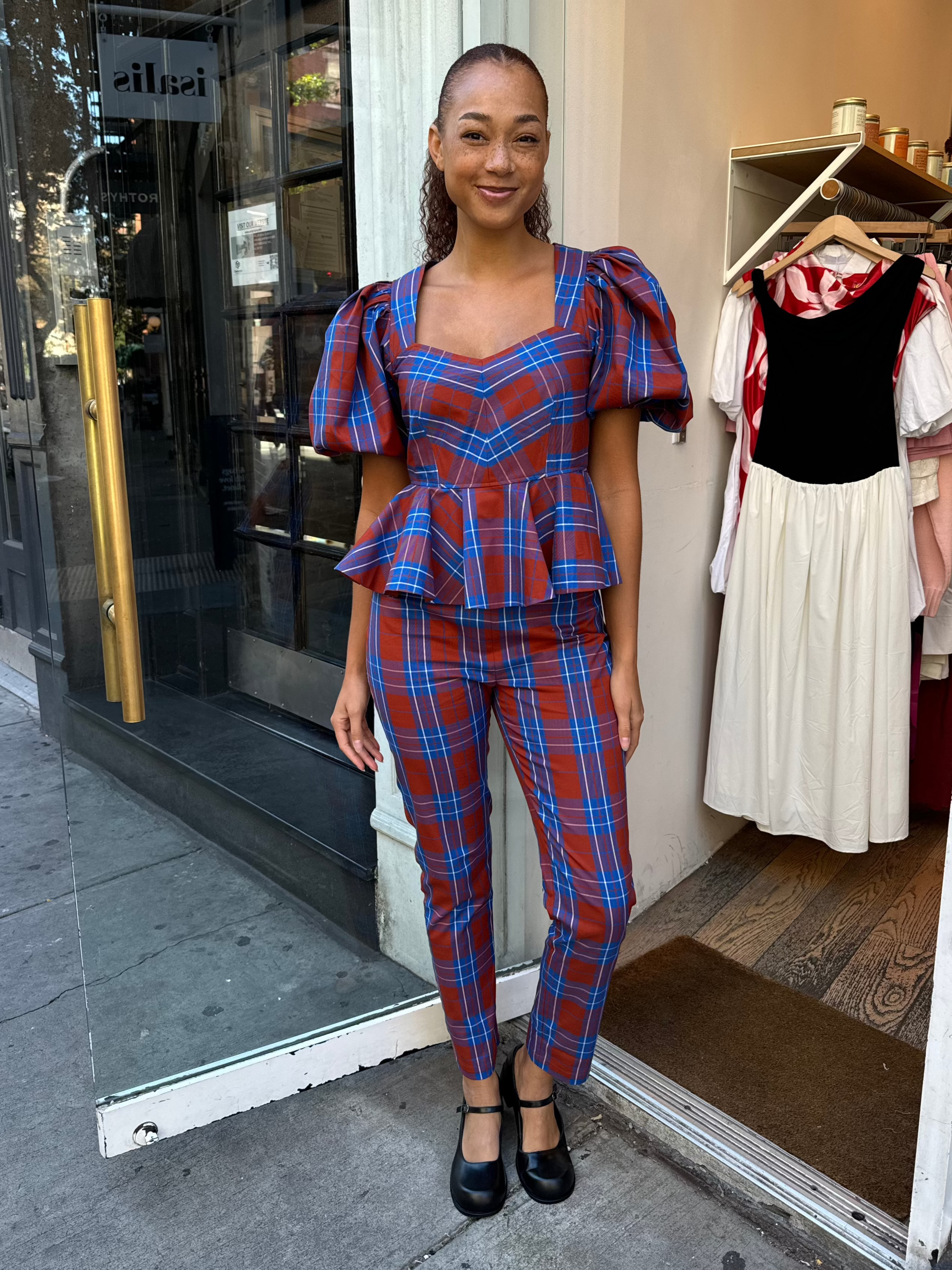 Premium Carson Plaid Pants - Red & Blue