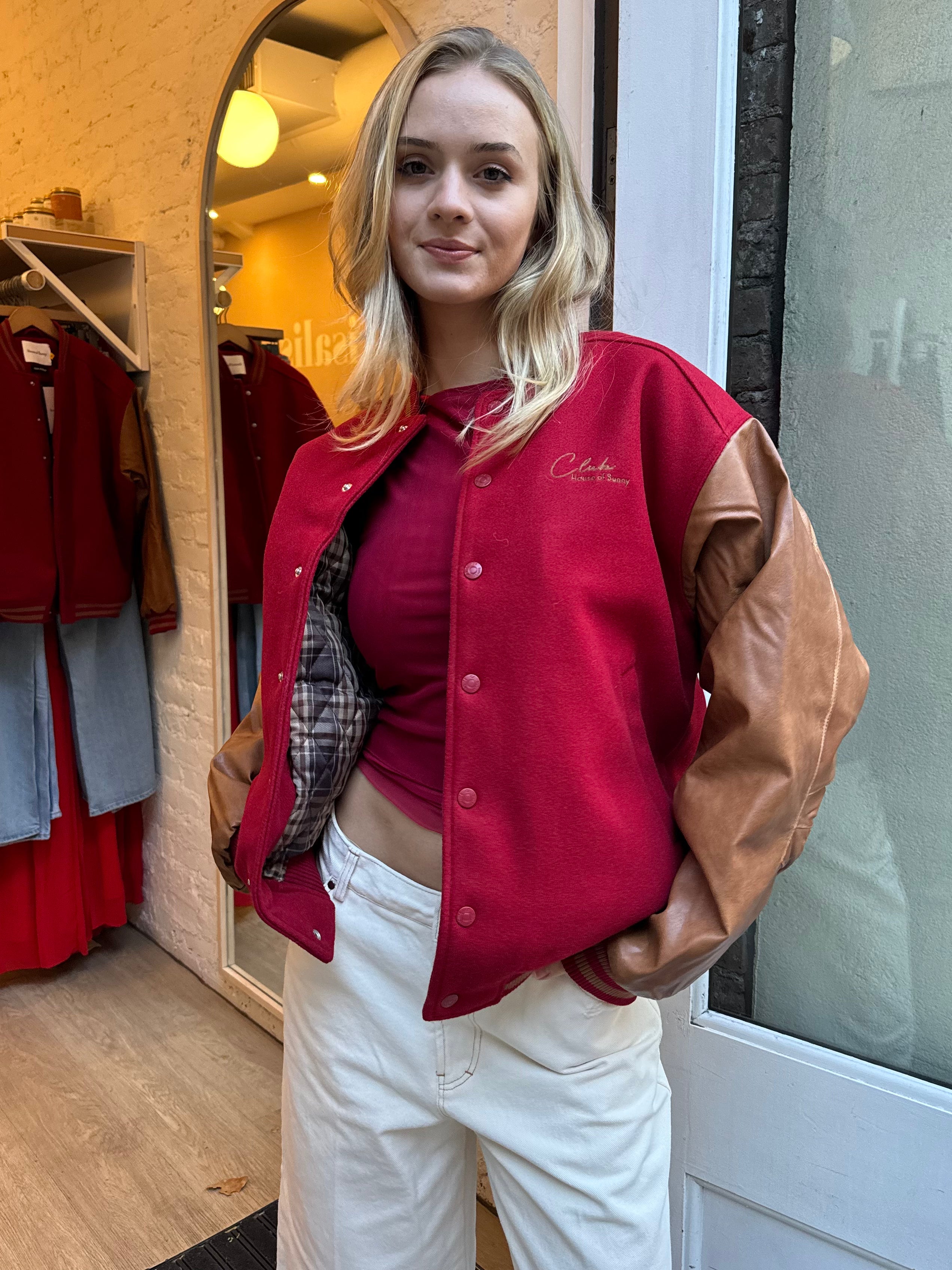 Premium Red Varsity Bomber Jacket - Ultimate Style Upgrade
