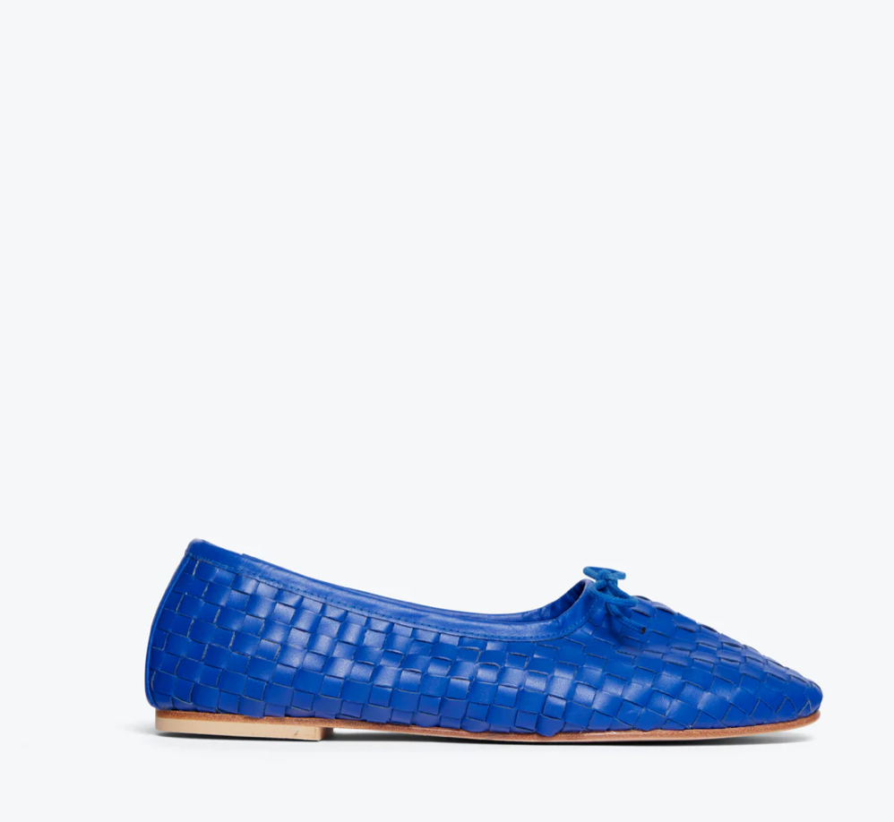 Premium Roma Woven Flat in Cobalt - Ultimate Comfort & Style