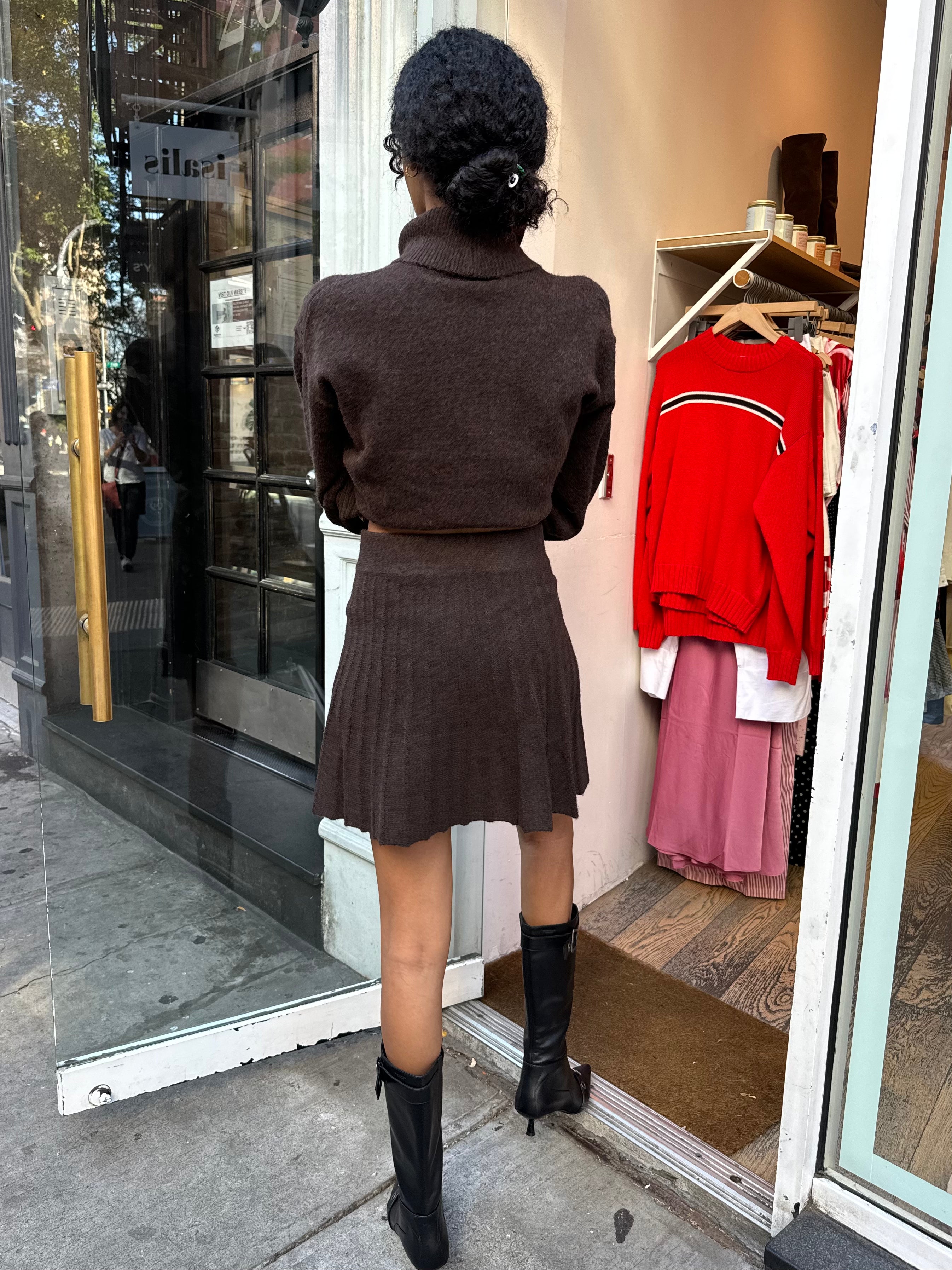 Premium Marceline Skirt in Rich Brown
