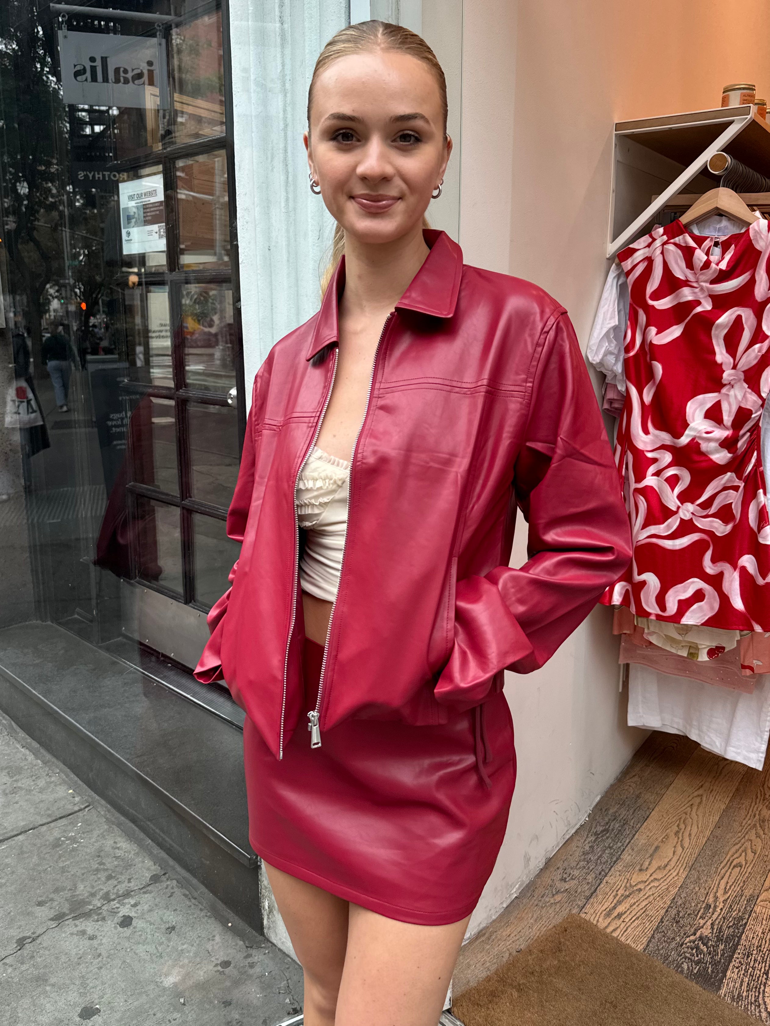 Premium Mallorca Merlot Zipper Jacket