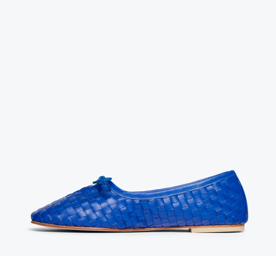 Premium Roma Woven Flat in Cobalt - Ultimate Comfort & Style